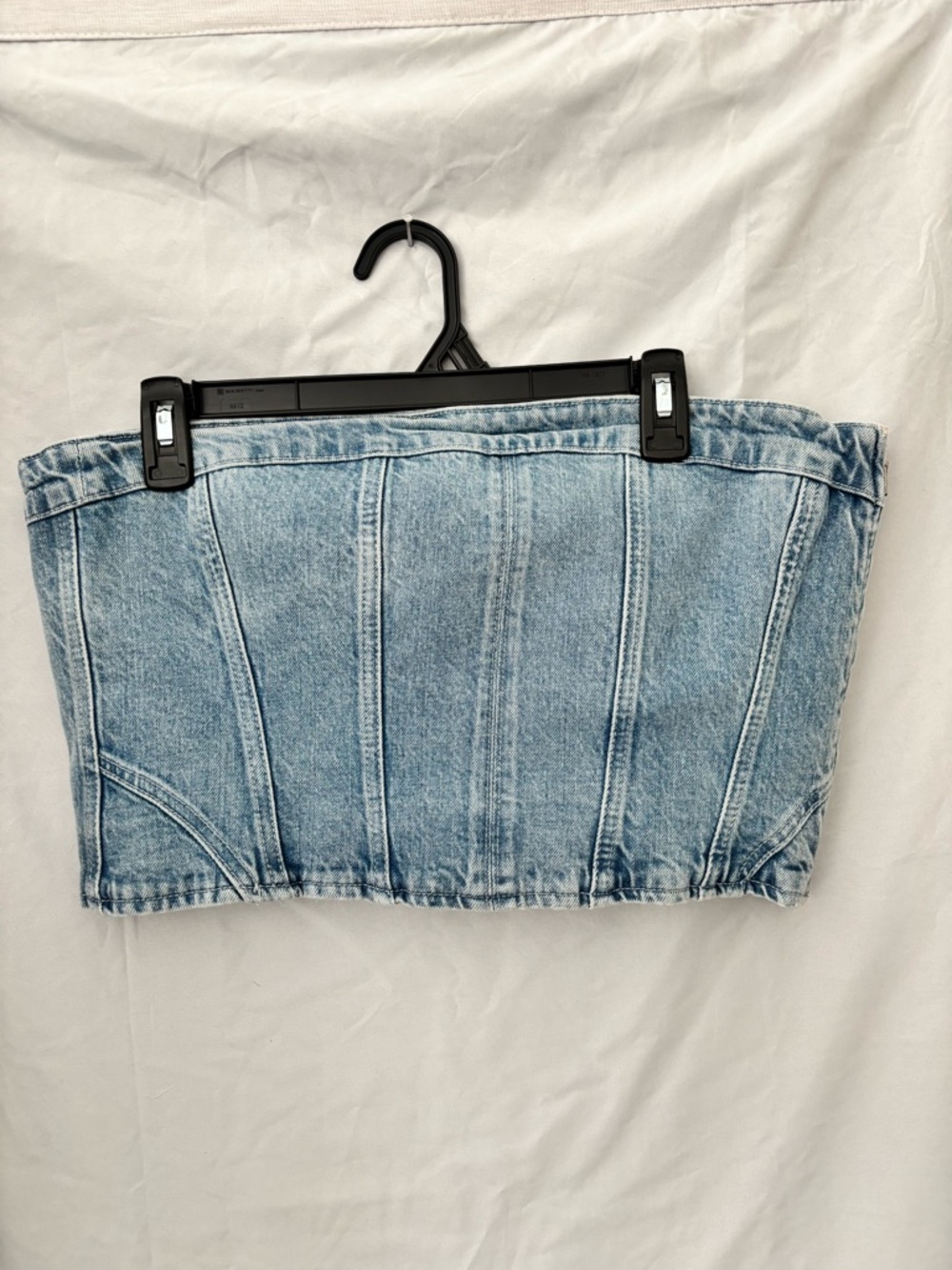 Zara Light Blue Denim Corset Top